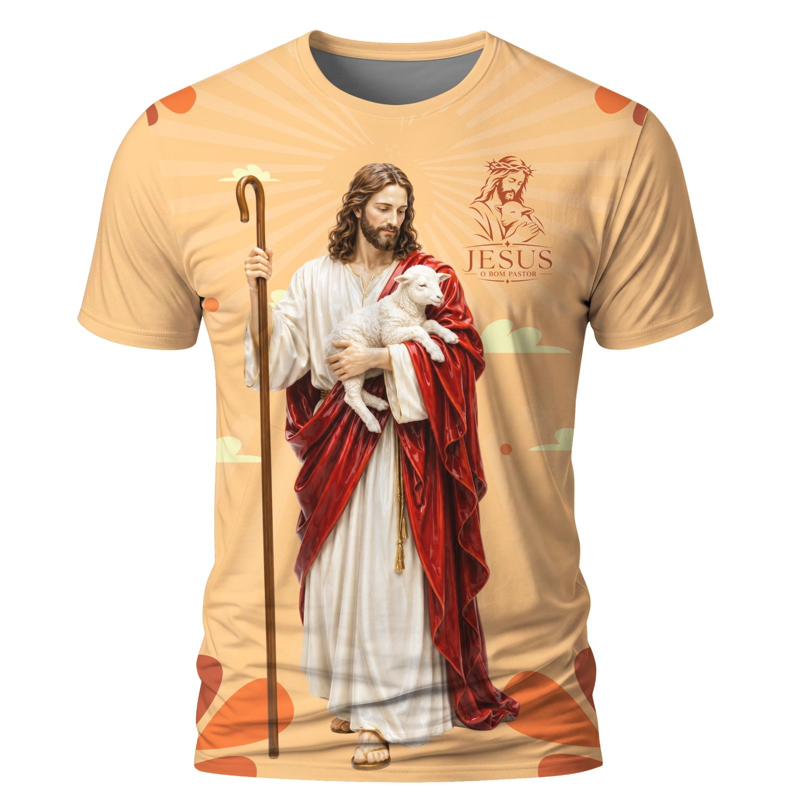 Arte: Jesus o bom Pastor 01 – Arte Católica para Sublimação