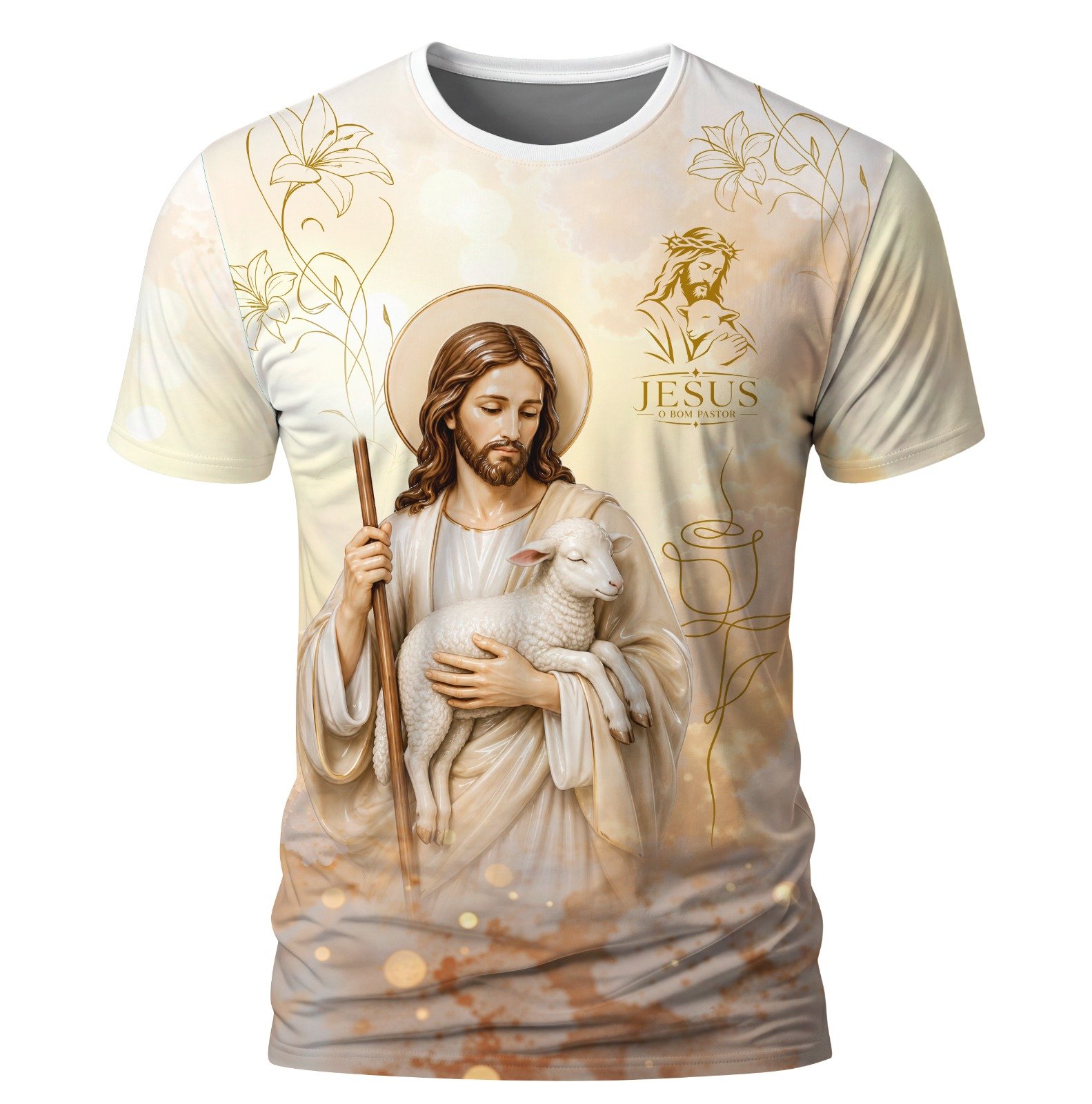 Arte: Jesus o bom Pastor 04 – Arte Católica para Sublimação